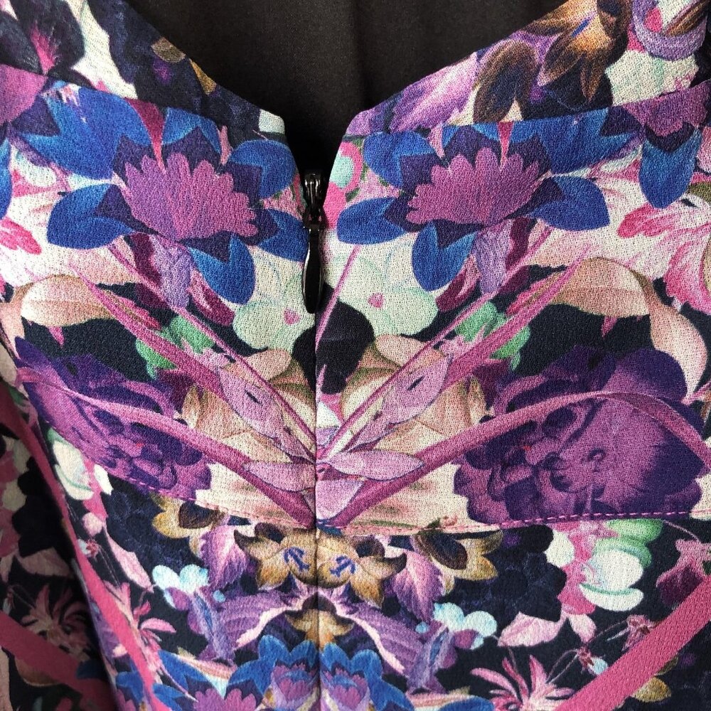 Nicole Miller Dress Womens 4 Halter Maxi Floral Wedding Party Formal Event - Picture 15 of 16